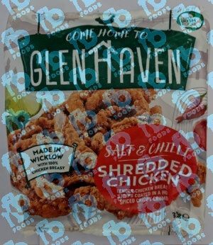 Glenhaven' Salt and Chilli Shredded Chicken Fillets x 320gr